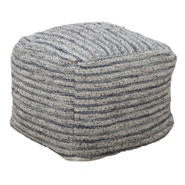 PUFF PERU' Kwadratowy 50 50 40 cm (35% Wełna / 35% Juta / 30% Bawełna)
